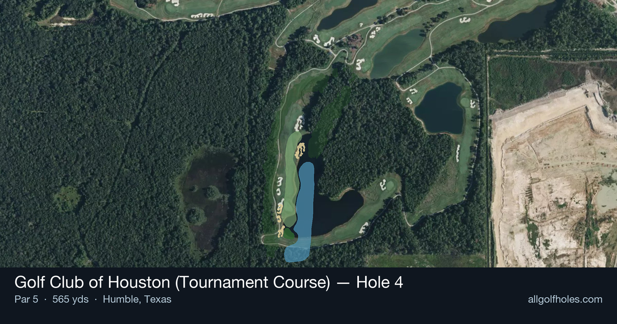 Hole 4 aerial at Golf Club of Houston (Tournament Course)