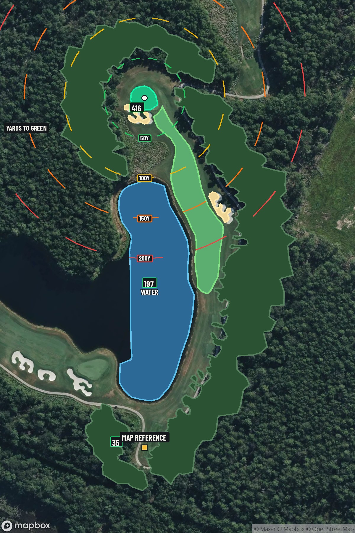 Hole 5 aerial at Golf Club of Houston (Tournament Course)