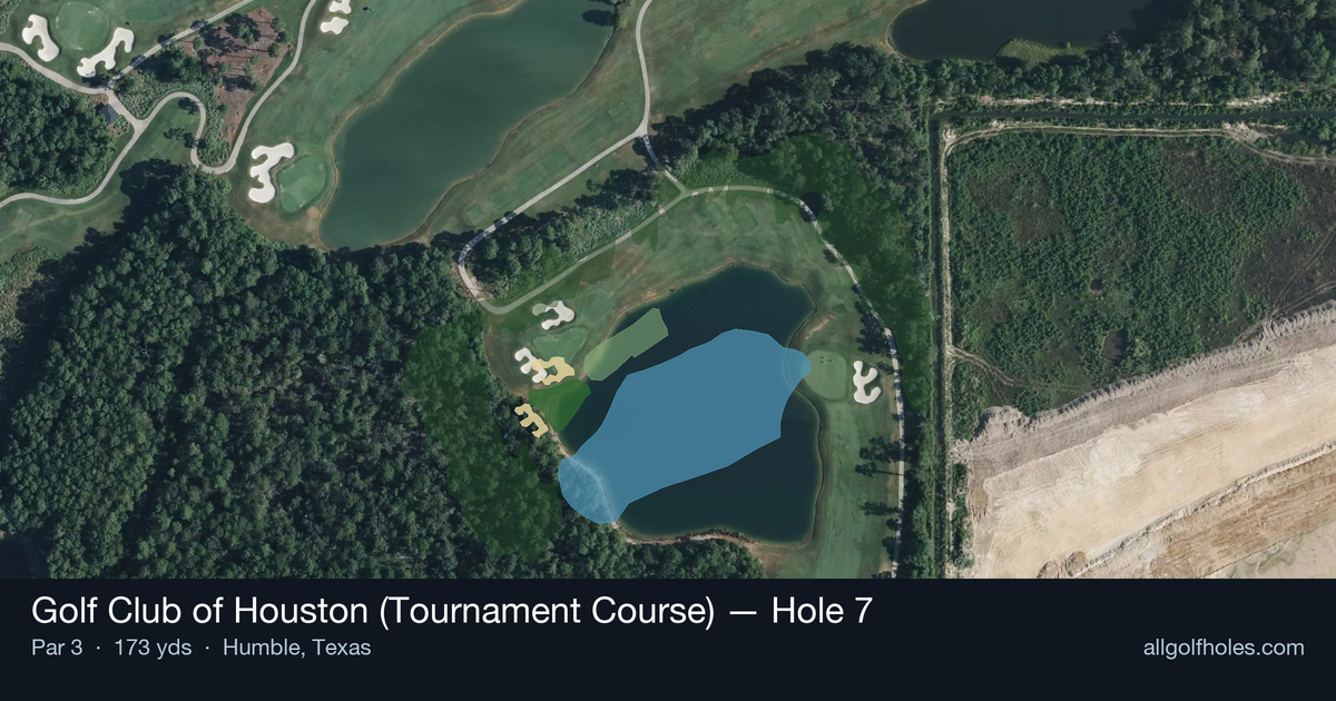 Hole 7 aerial at Golf Club of Houston (Tournament Course)
