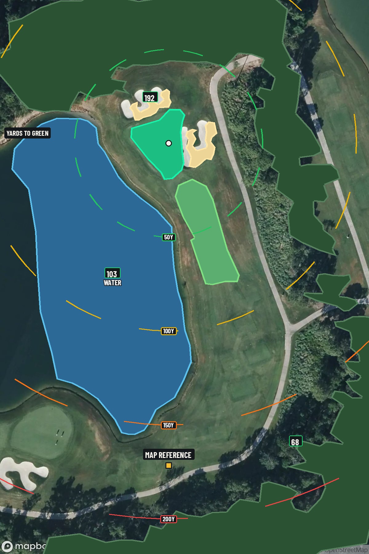 Hole 7 aerial at Golf Club of Houston (Tournament Course)