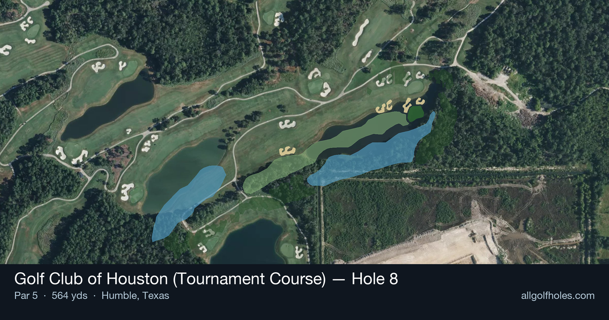 Hole 8 aerial at Golf Club of Houston (Tournament Course)