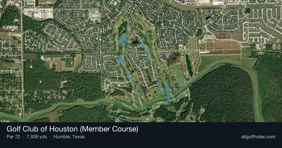 Golf Club of Houston (Member Course) aerial view