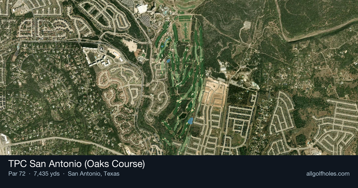 TPC San Antonio (Oaks Course) aerial view