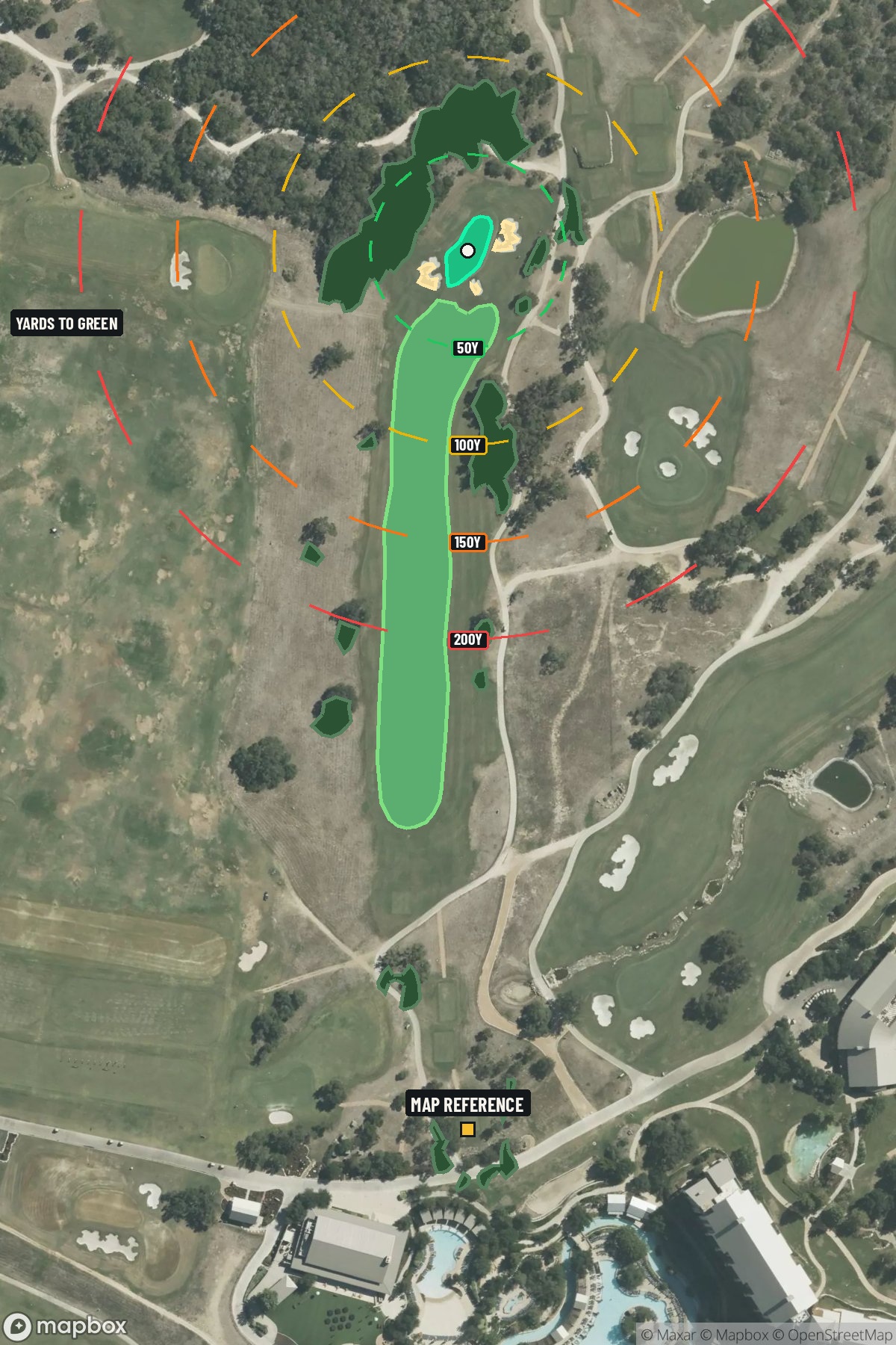 Hole 10 aerial at TPC San Antonio (Oaks Course)
