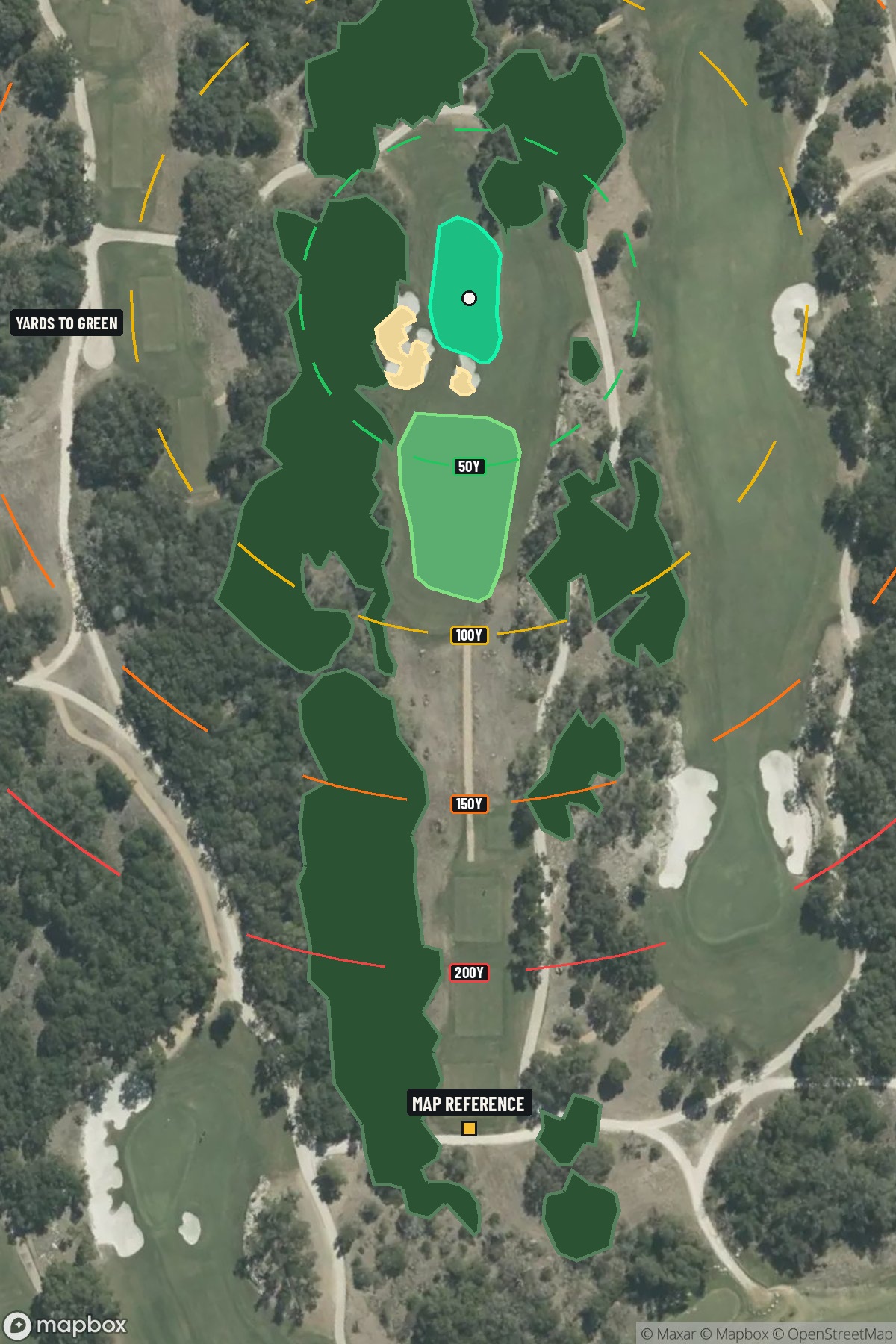 Hole 13 aerial at TPC San Antonio (Oaks Course)
