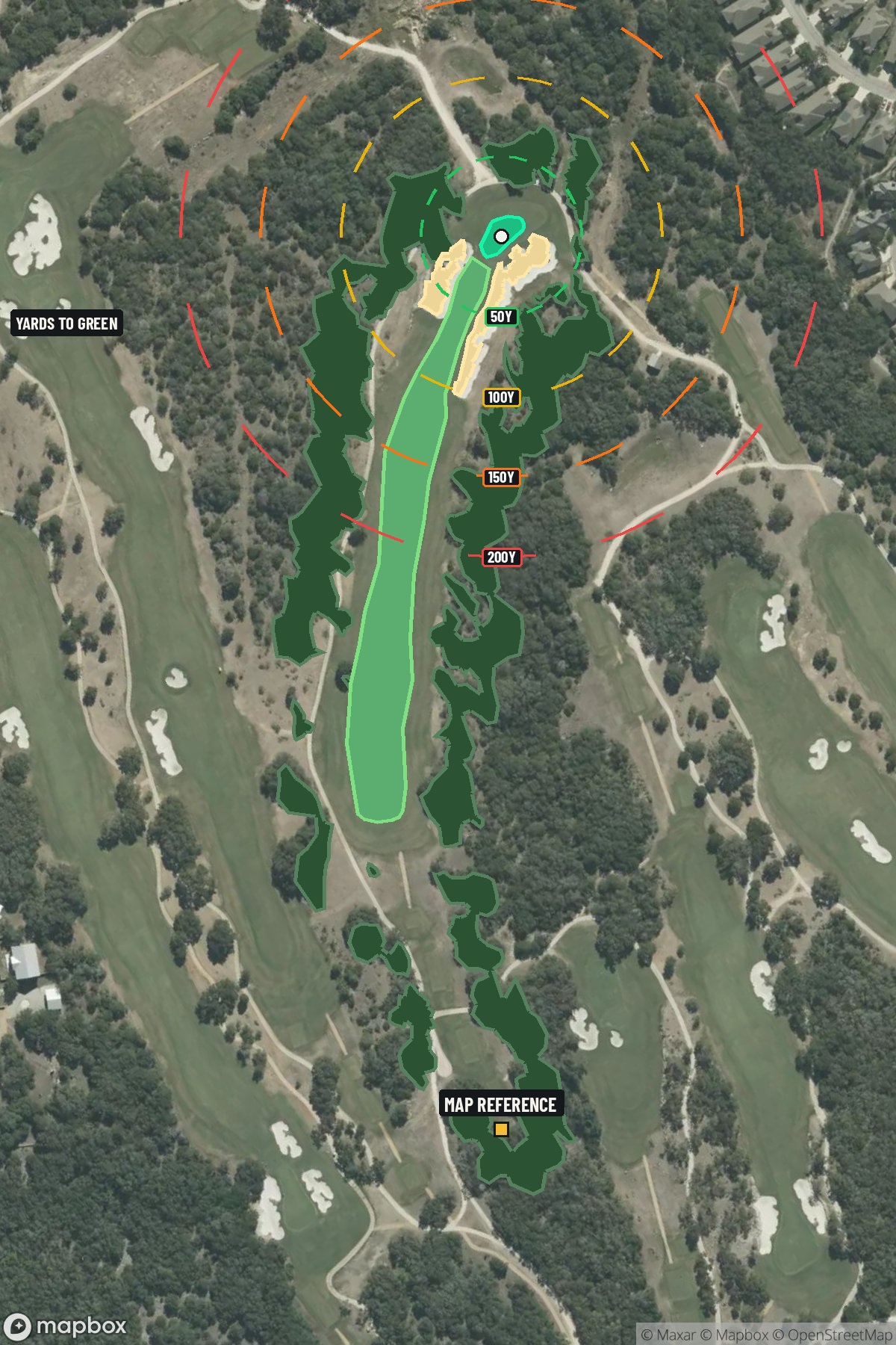 Hole 14 aerial at TPC San Antonio (Oaks Course)