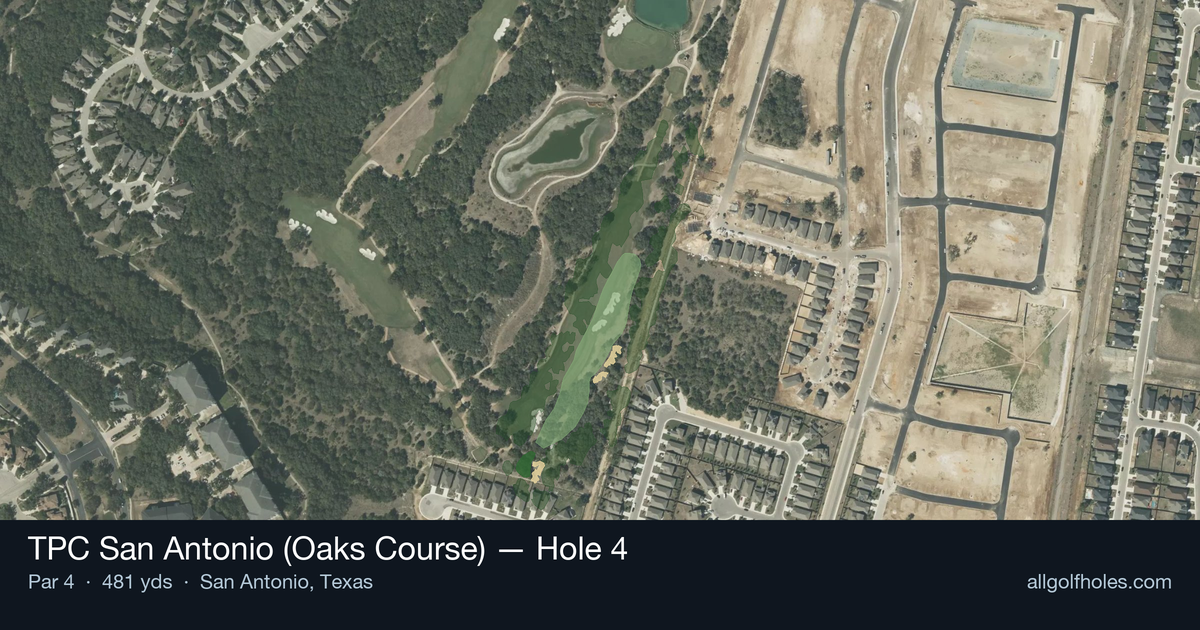 Hole 4 aerial at TPC San Antonio (Oaks Course)
