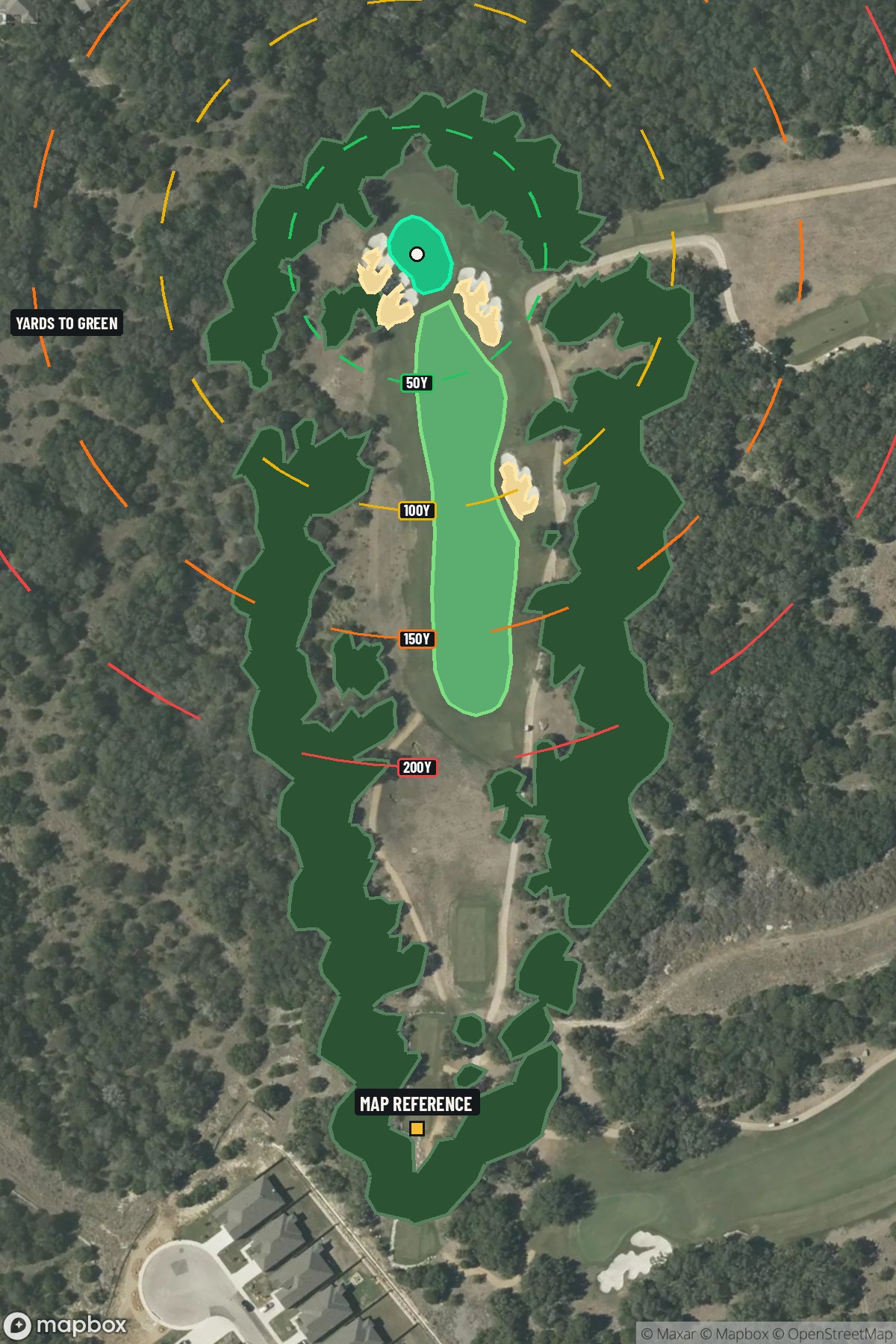 Hole 5 aerial at TPC San Antonio (Oaks Course)
