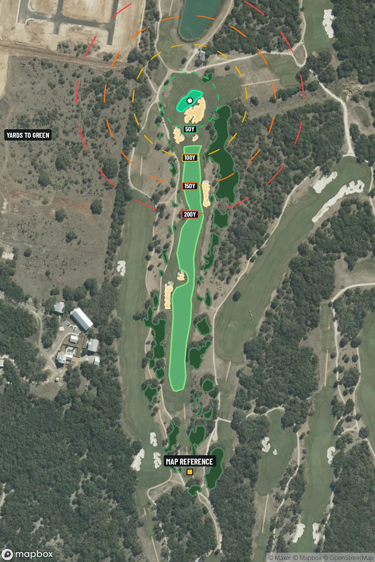 Hole 7 aerial at TPC San Antonio (Oaks Course)