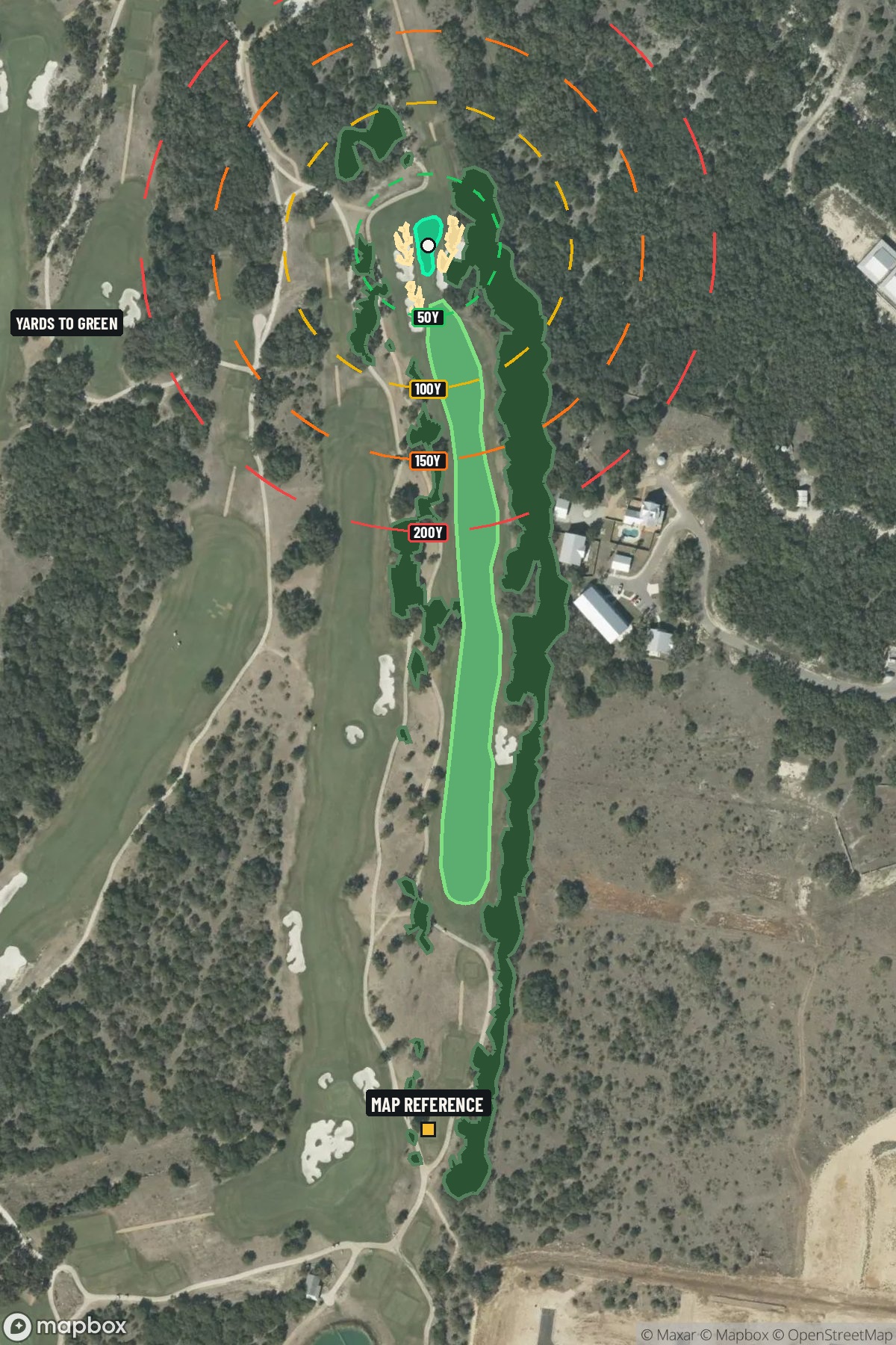 Hole 8 aerial at TPC San Antonio (Oaks Course)