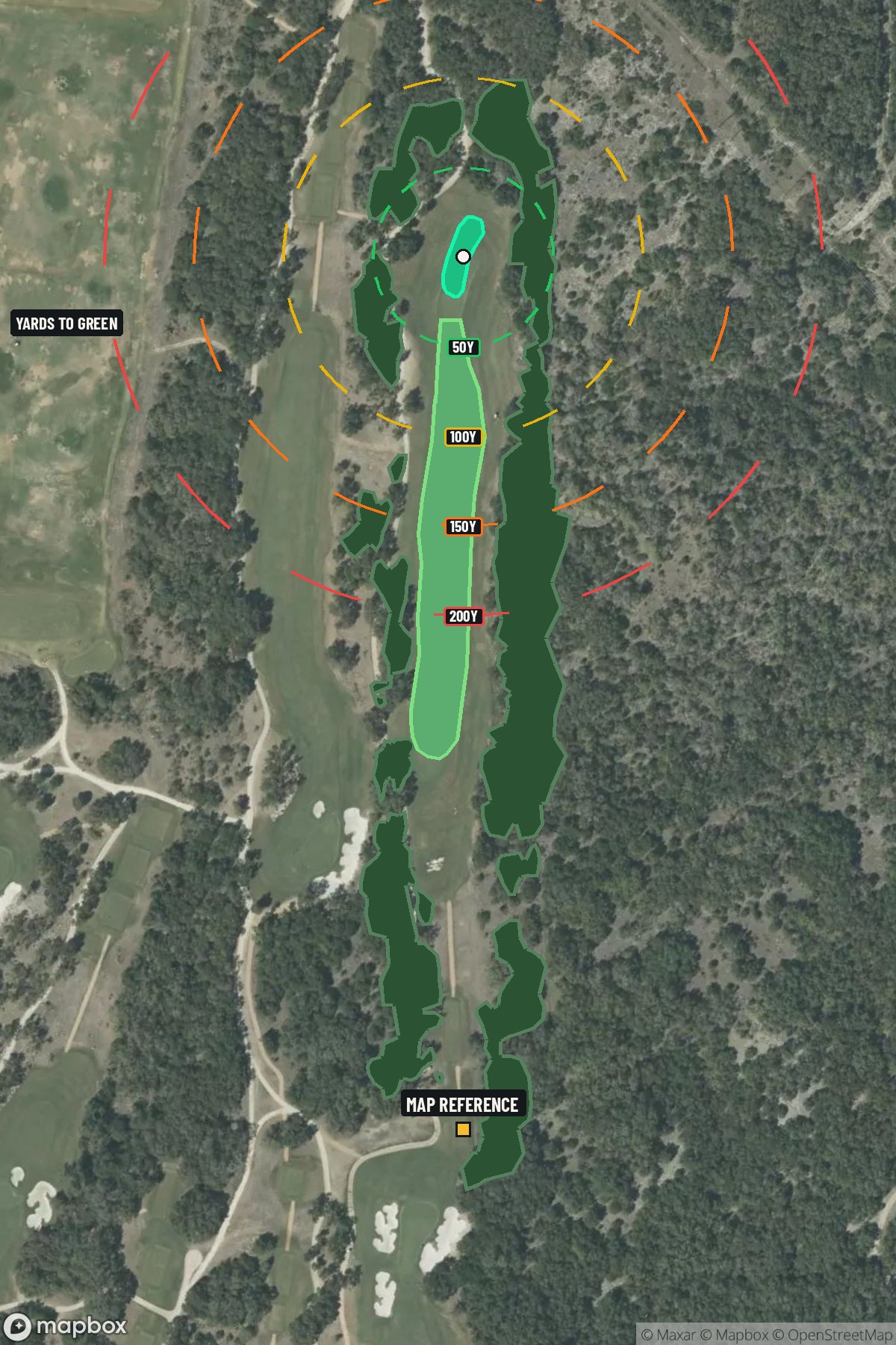 Hole 9 aerial at TPC San Antonio (Oaks Course)