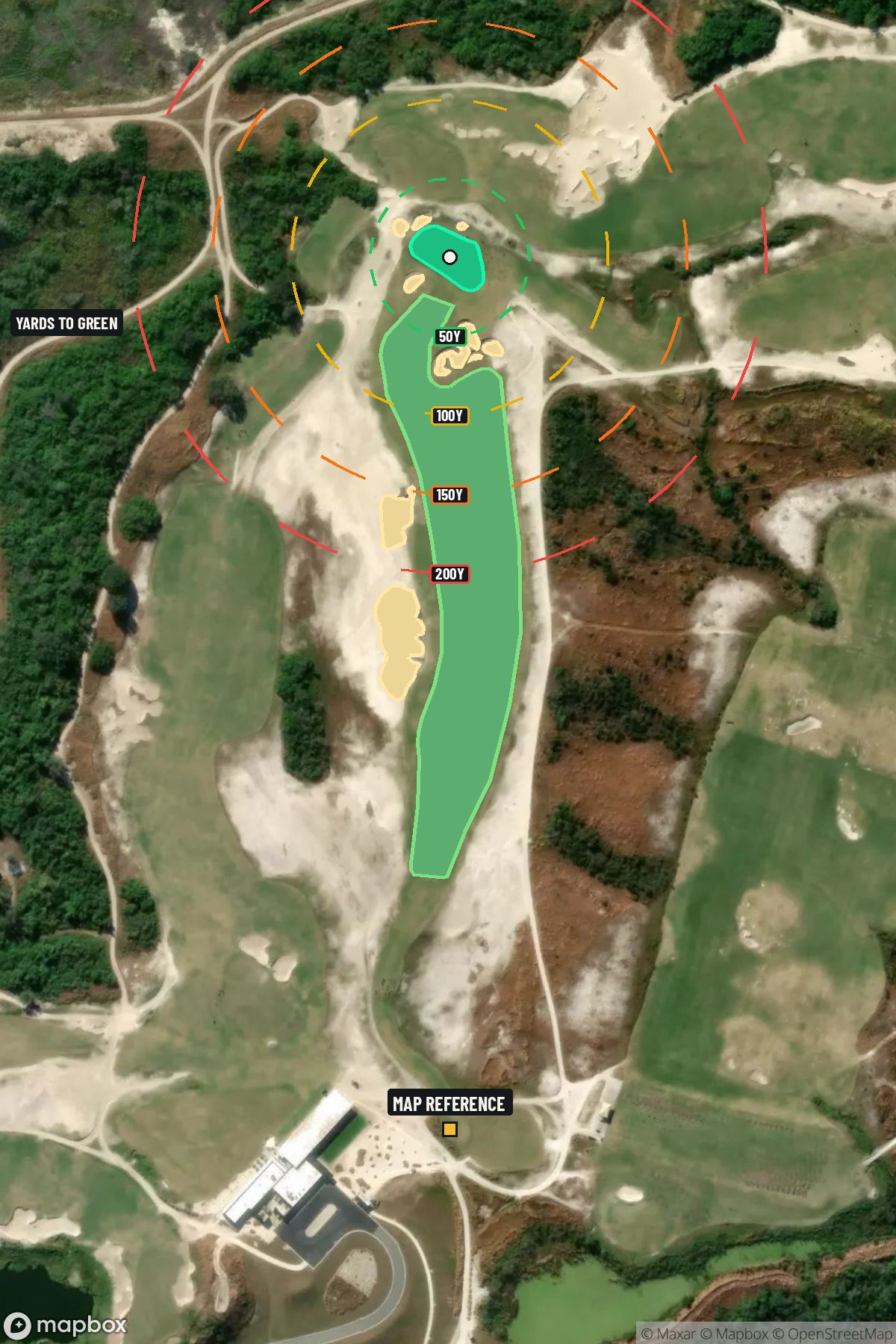 Hole 1 aerial at Streamsong Resort (Black Course)