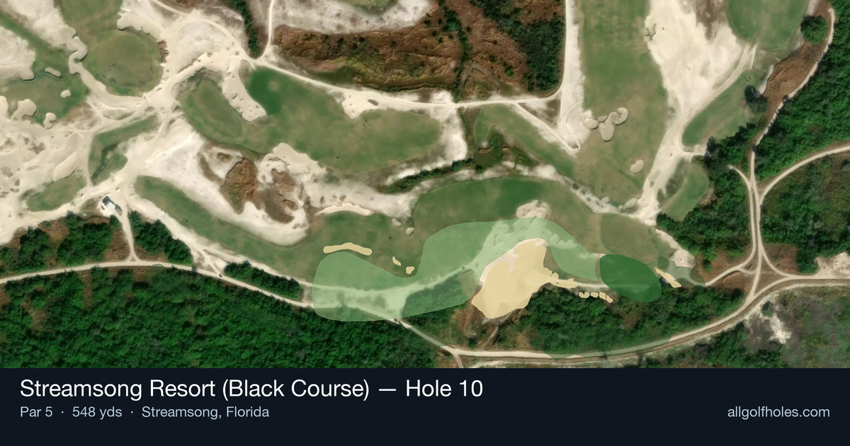 Hole 10 aerial at Streamsong Resort (Black Course)