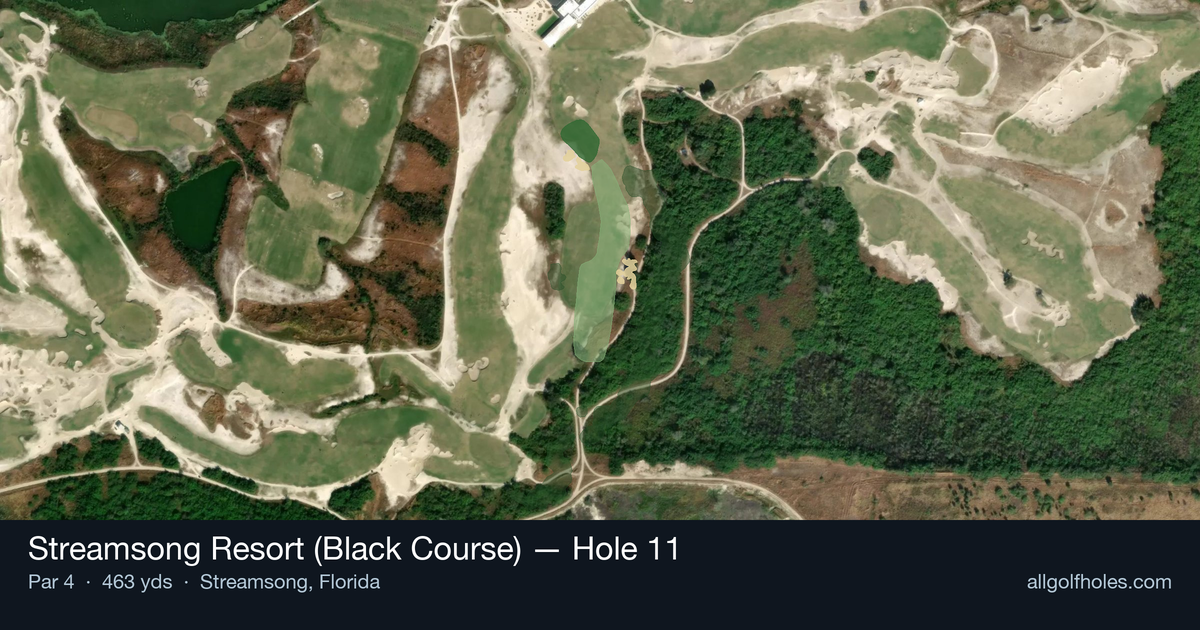 Hole 11 aerial at Streamsong Resort (Black Course)