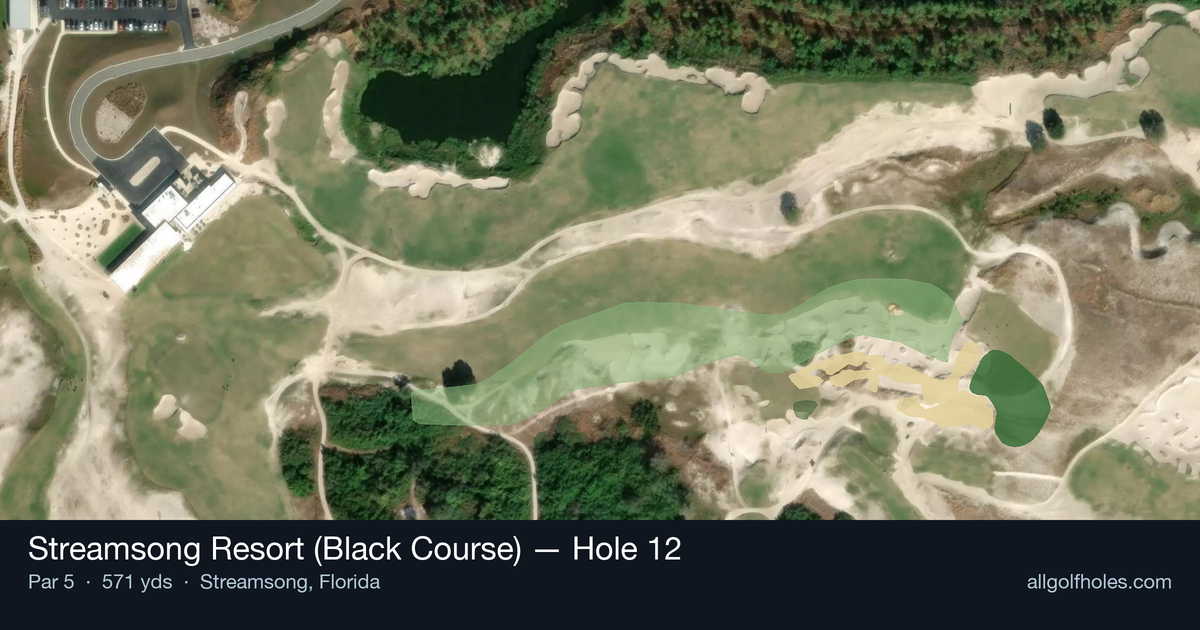 Hole 12 aerial at Streamsong Resort (Black Course)