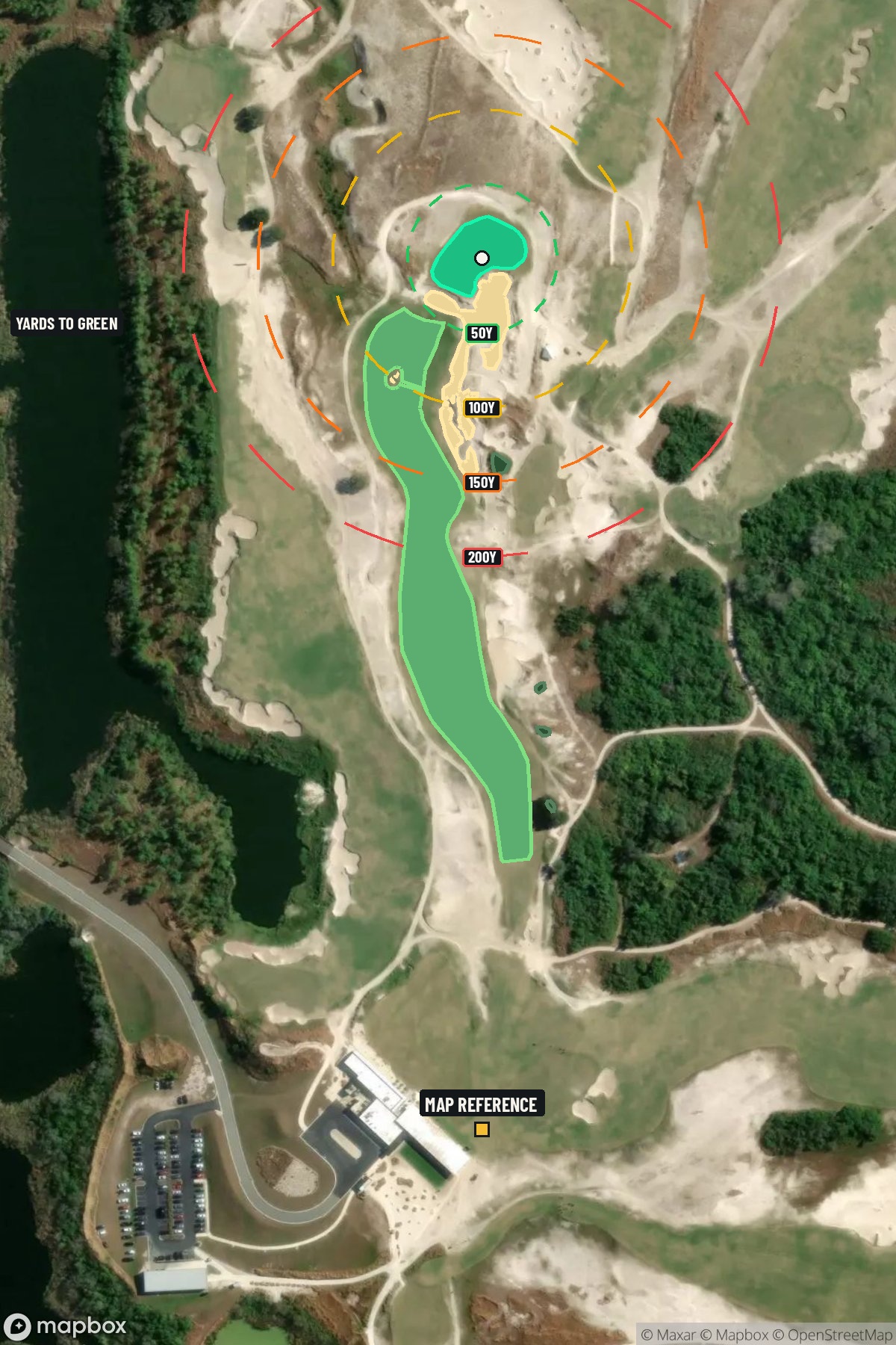 Hole 12 aerial at Streamsong Resort (Black Course)