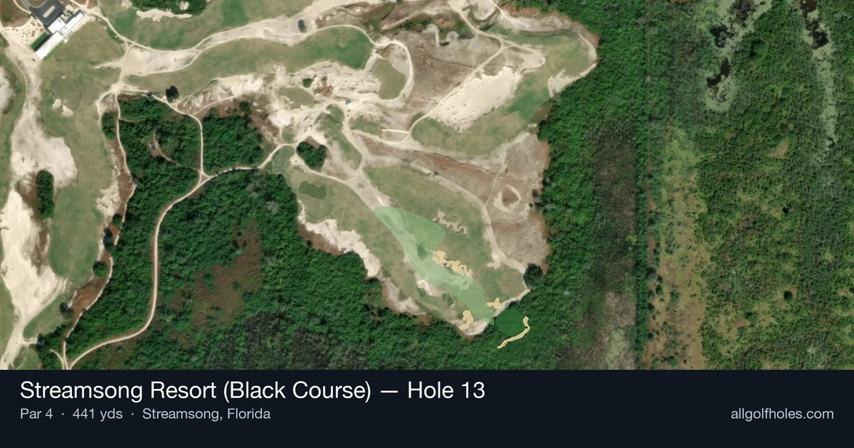 Hole 13 aerial at Streamsong Resort (Black Course)