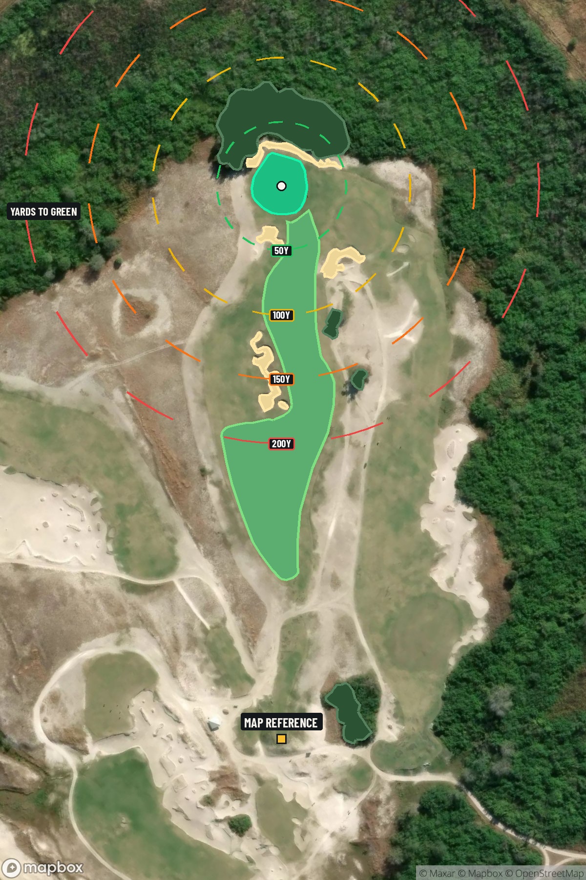 Hole 13 aerial at Streamsong Resort (Black Course)