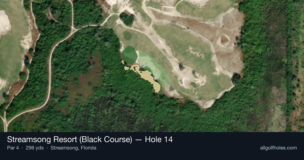 Hole 14 aerial at Streamsong Resort (Black Course)