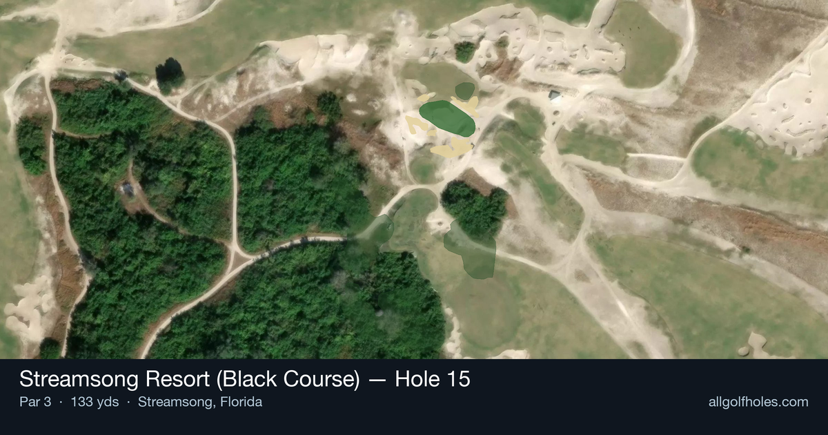Hole 15 aerial at Streamsong Resort (Black Course)