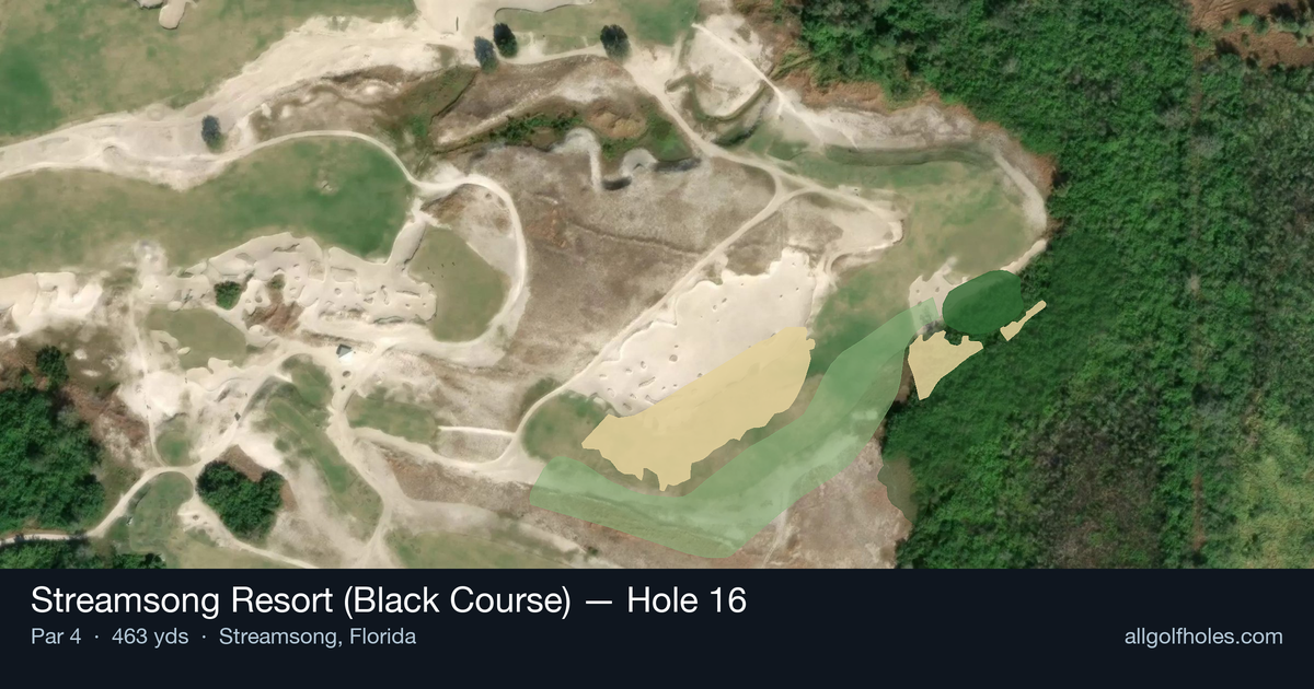 Hole 16 aerial at Streamsong Resort (Black Course)