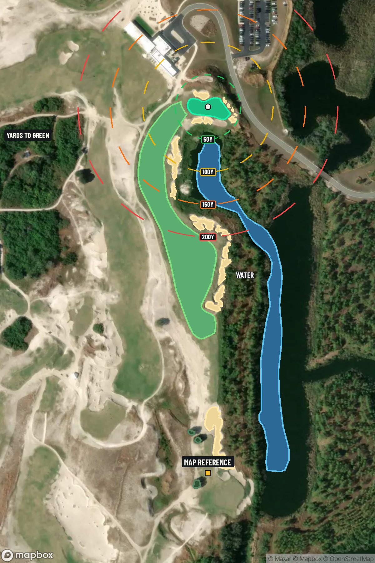 Hole 18 aerial at Streamsong Resort (Black Course)