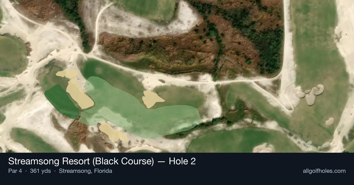 Hole 2 aerial at Streamsong Resort (Black Course)