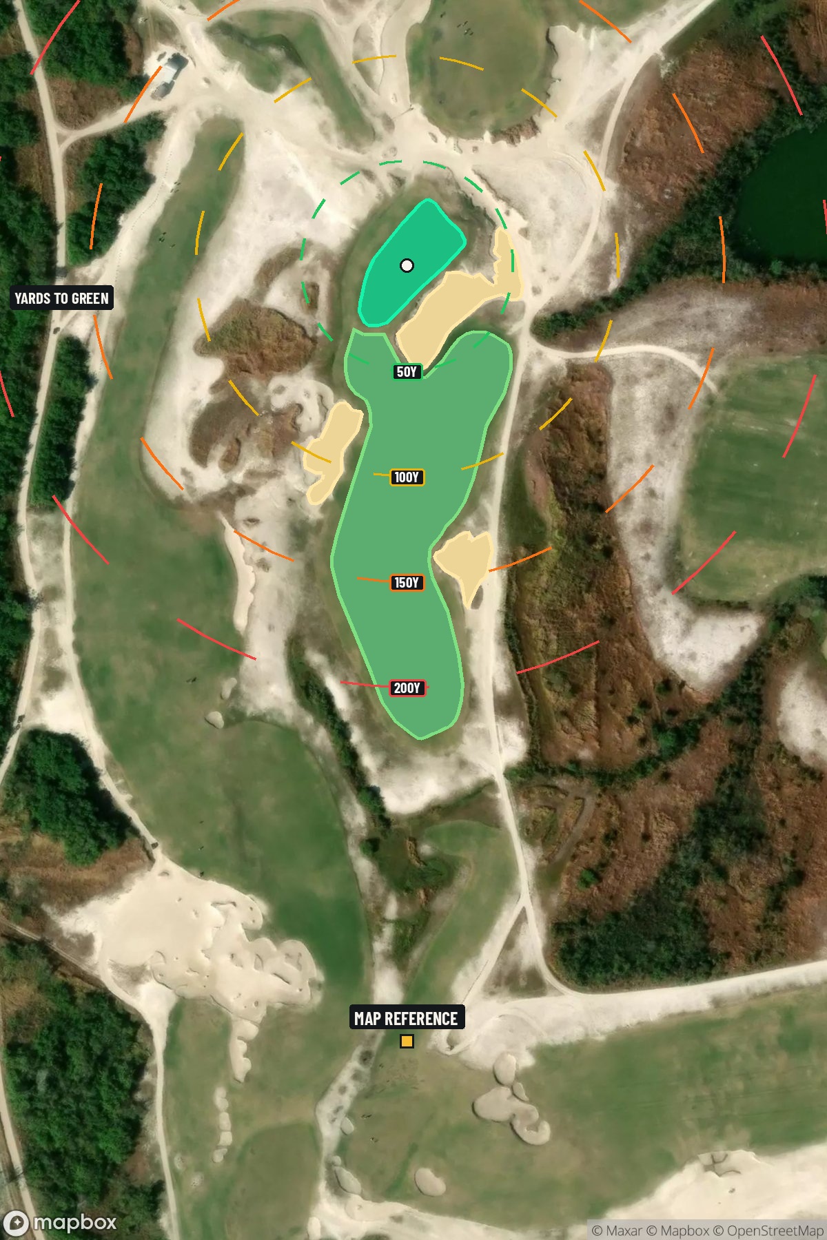 Hole 2 aerial at Streamsong Resort (Black Course)