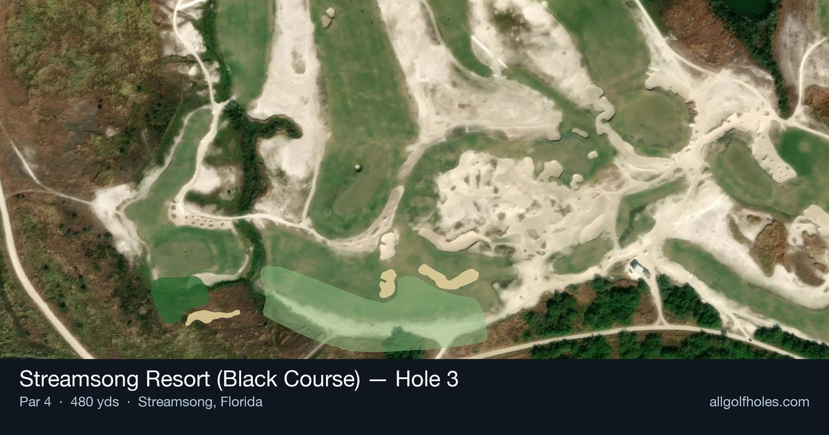 Hole 3 aerial at Streamsong Resort (Black Course)