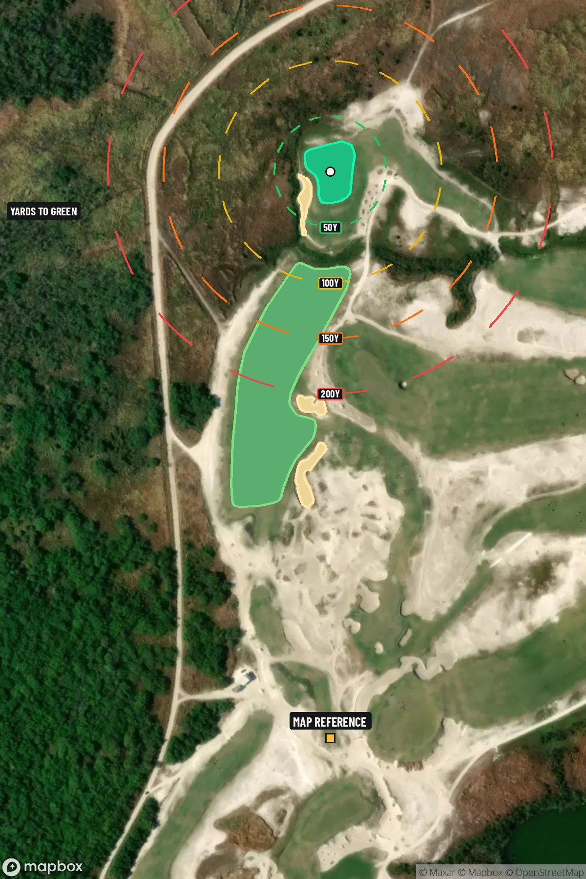 Hole 3 aerial at Streamsong Resort (Black Course)