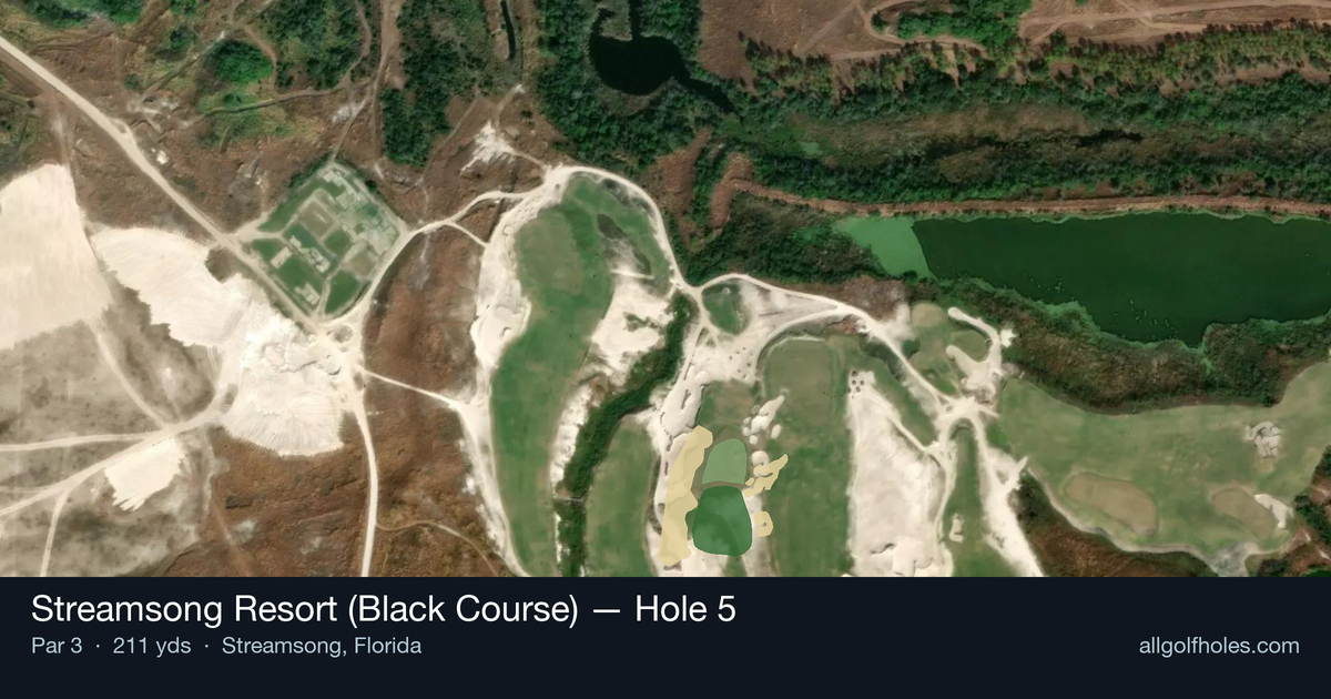 Hole 5 aerial at Streamsong Resort (Black Course)