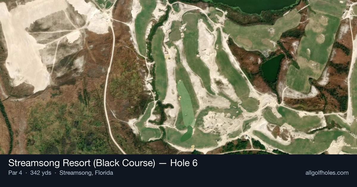 Hole 6 aerial at Streamsong Resort (Black Course)
