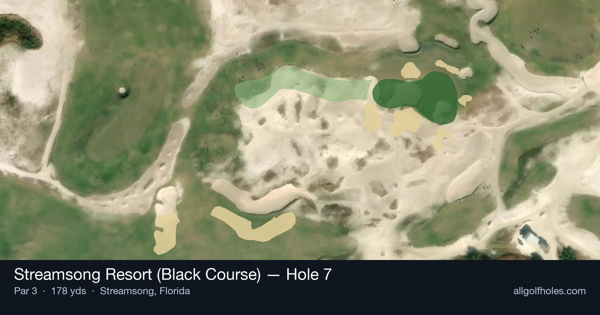 Hole 7 aerial at Streamsong Resort (Black Course)