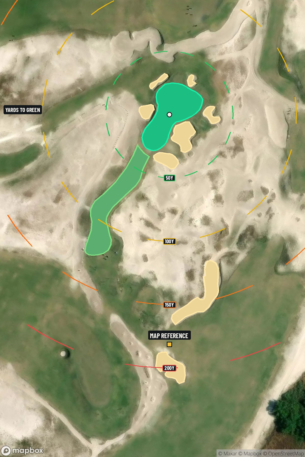 Hole 7 aerial at Streamsong Resort (Black Course)