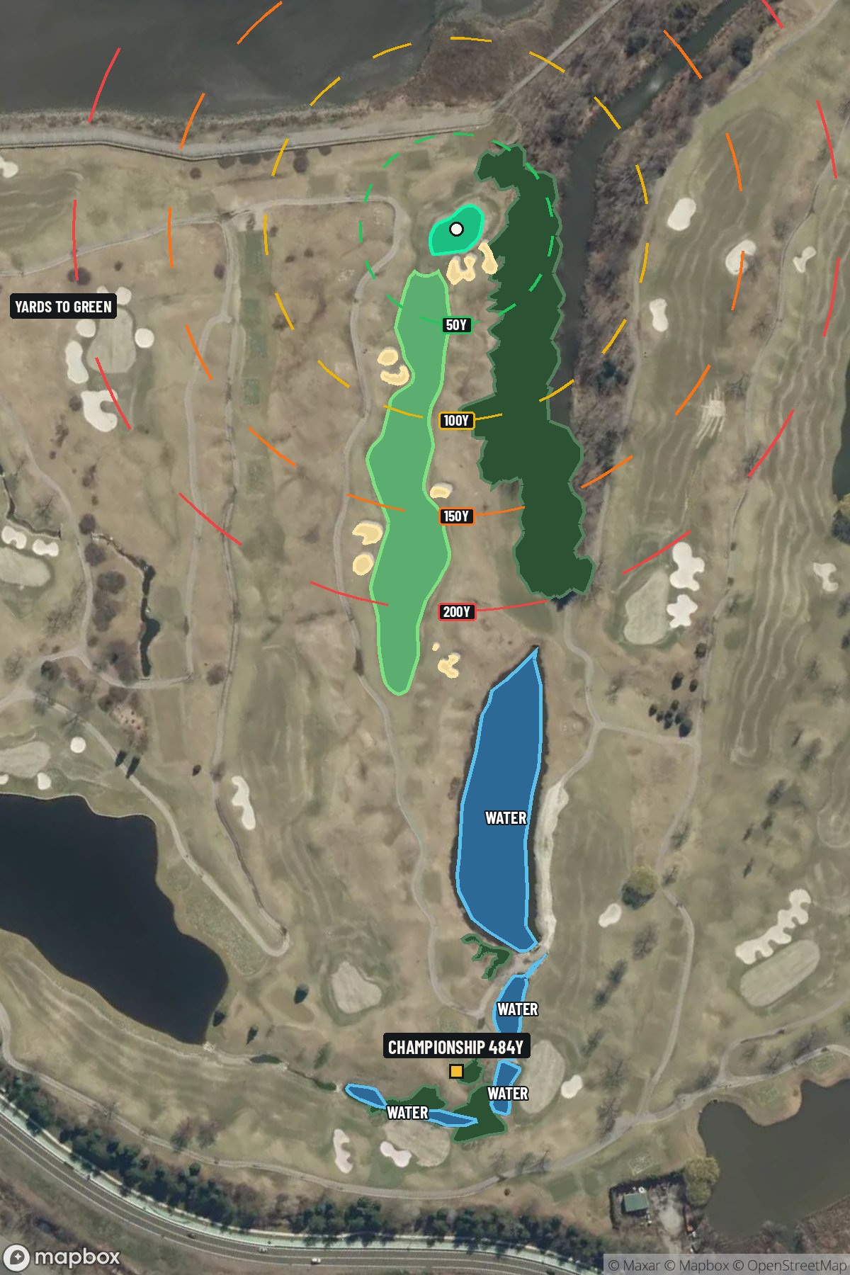Hole 17 aerial at Liberty National Golf Course