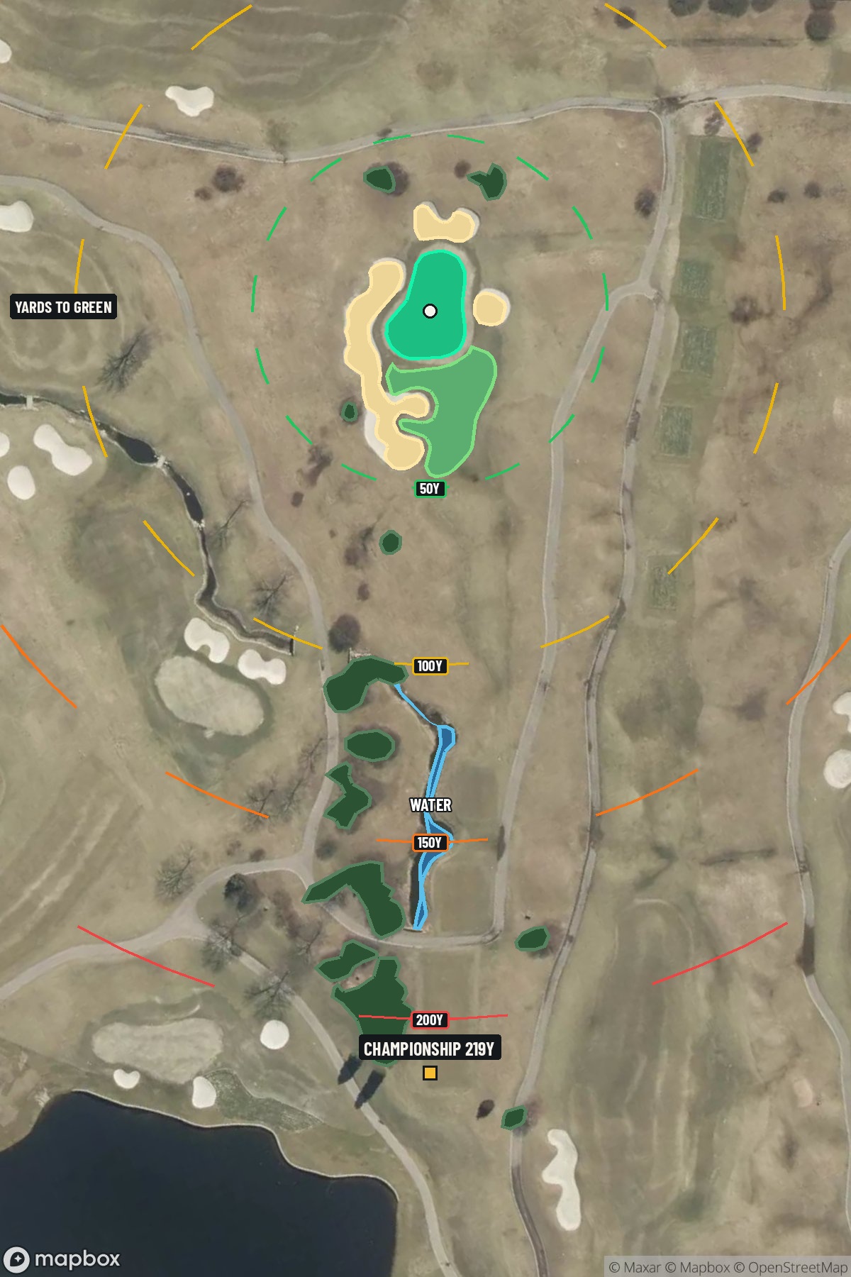 Hole 2 aerial at Liberty National Golf Course