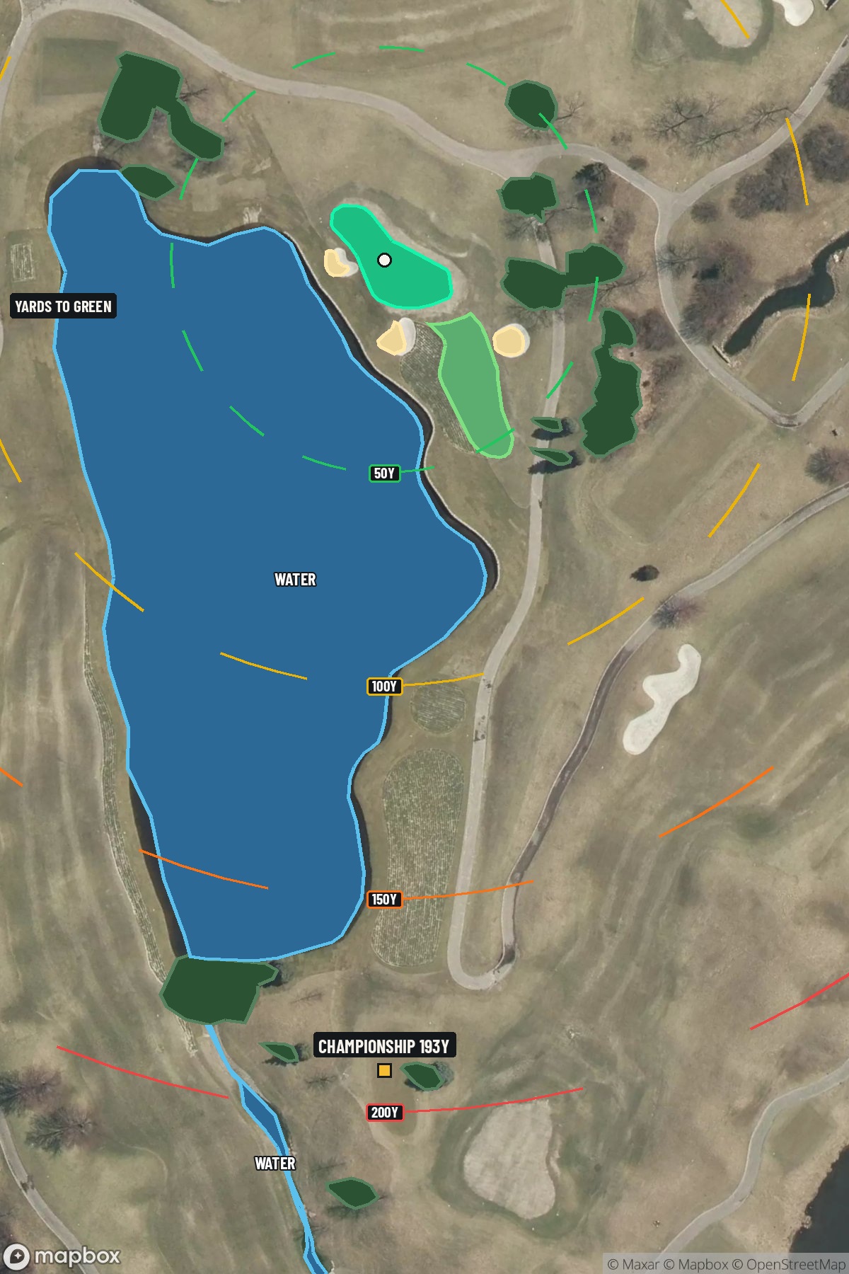 Hole 4 aerial at Liberty National Golf Course