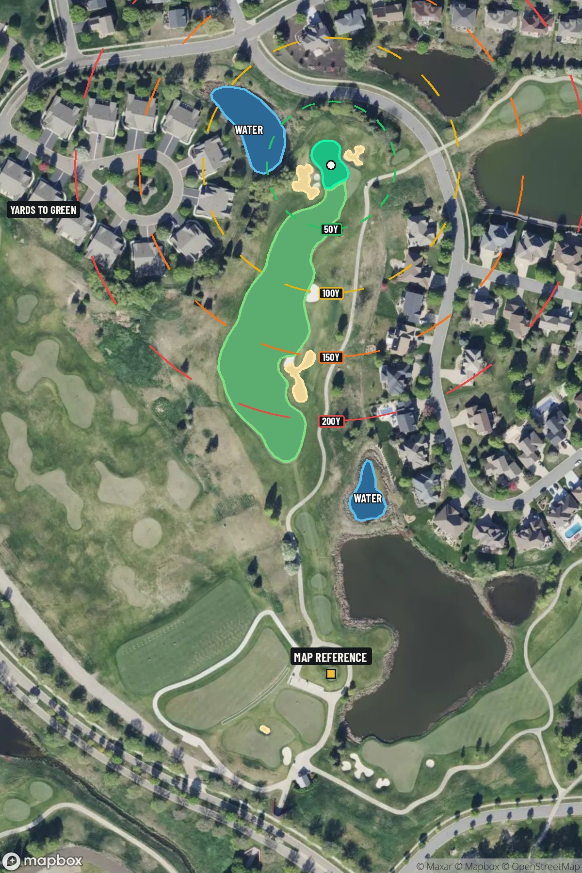 Hole 1 aerial at TPC Twin Cities