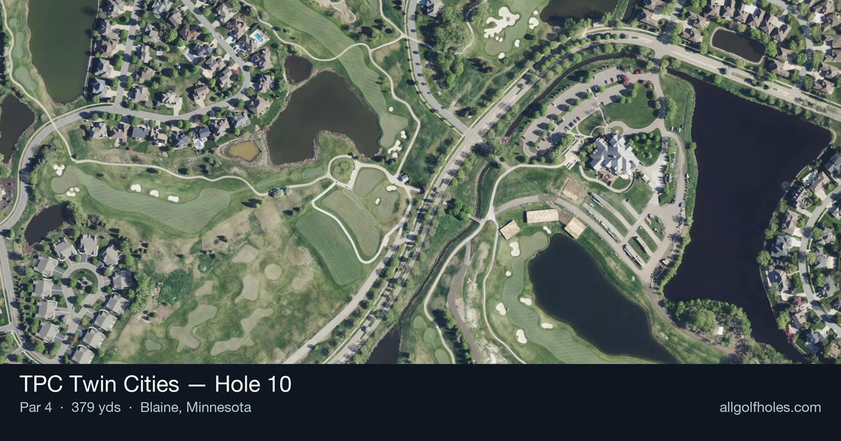 Hole 10 aerial at TPC Twin Cities
