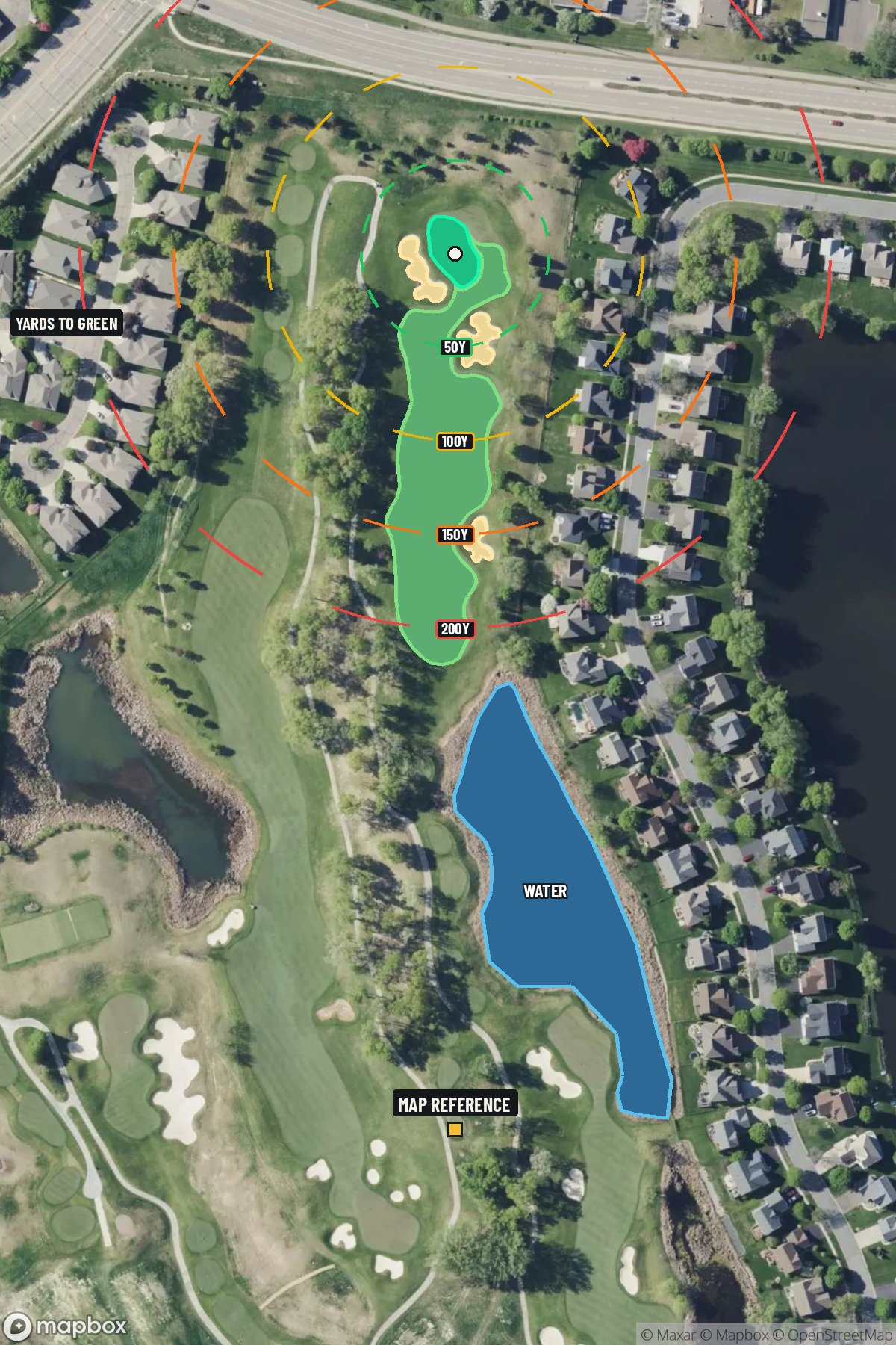 Hole 11 aerial at TPC Twin Cities