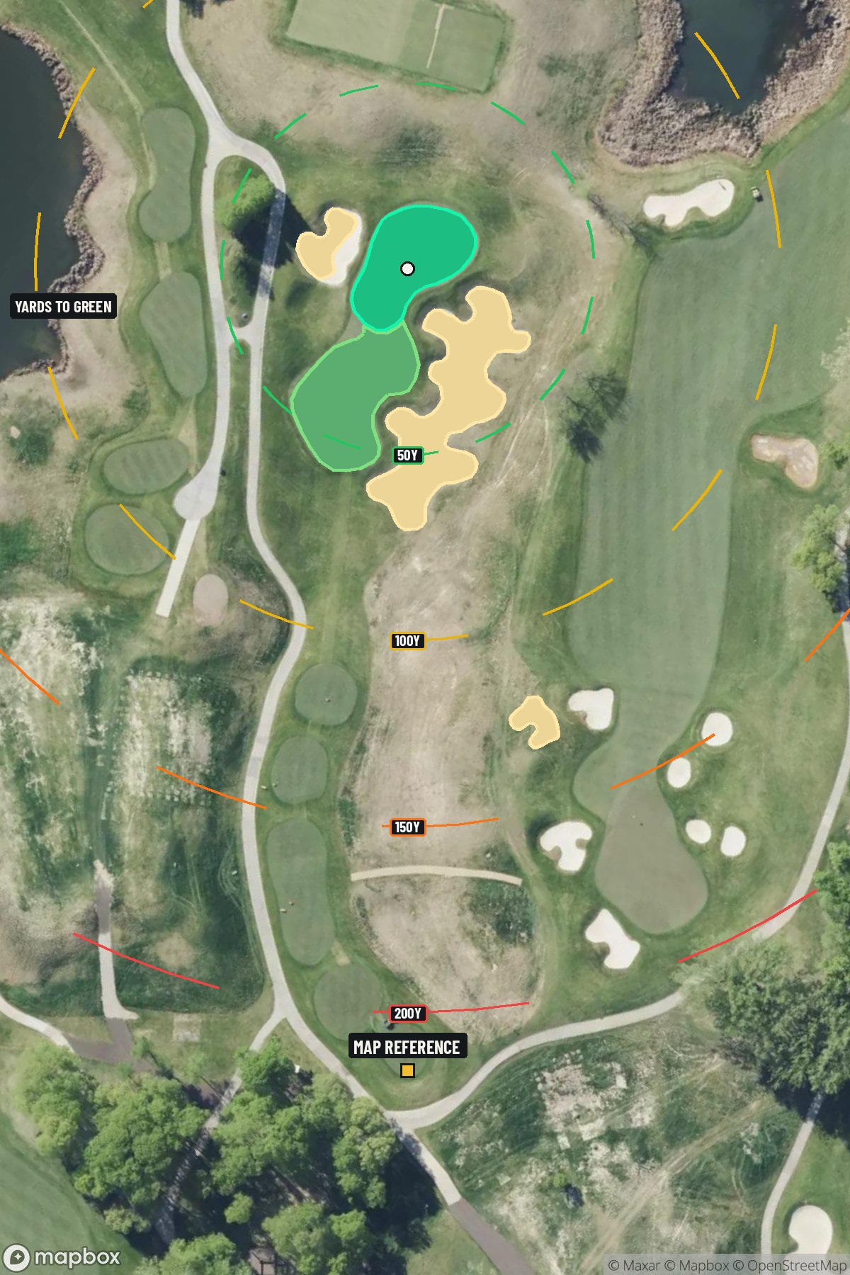 Hole 13 aerial at TPC Twin Cities