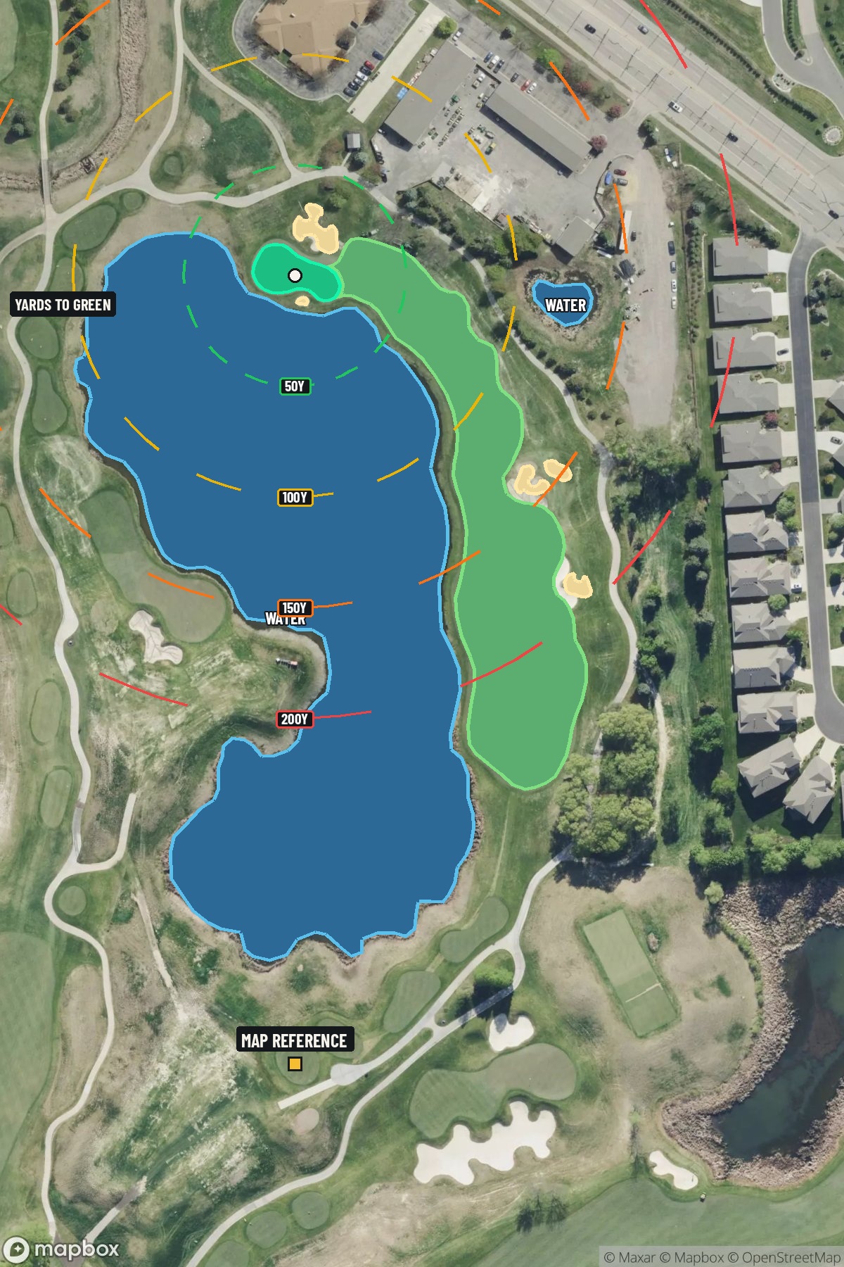 Hole 14 aerial at TPC Twin Cities