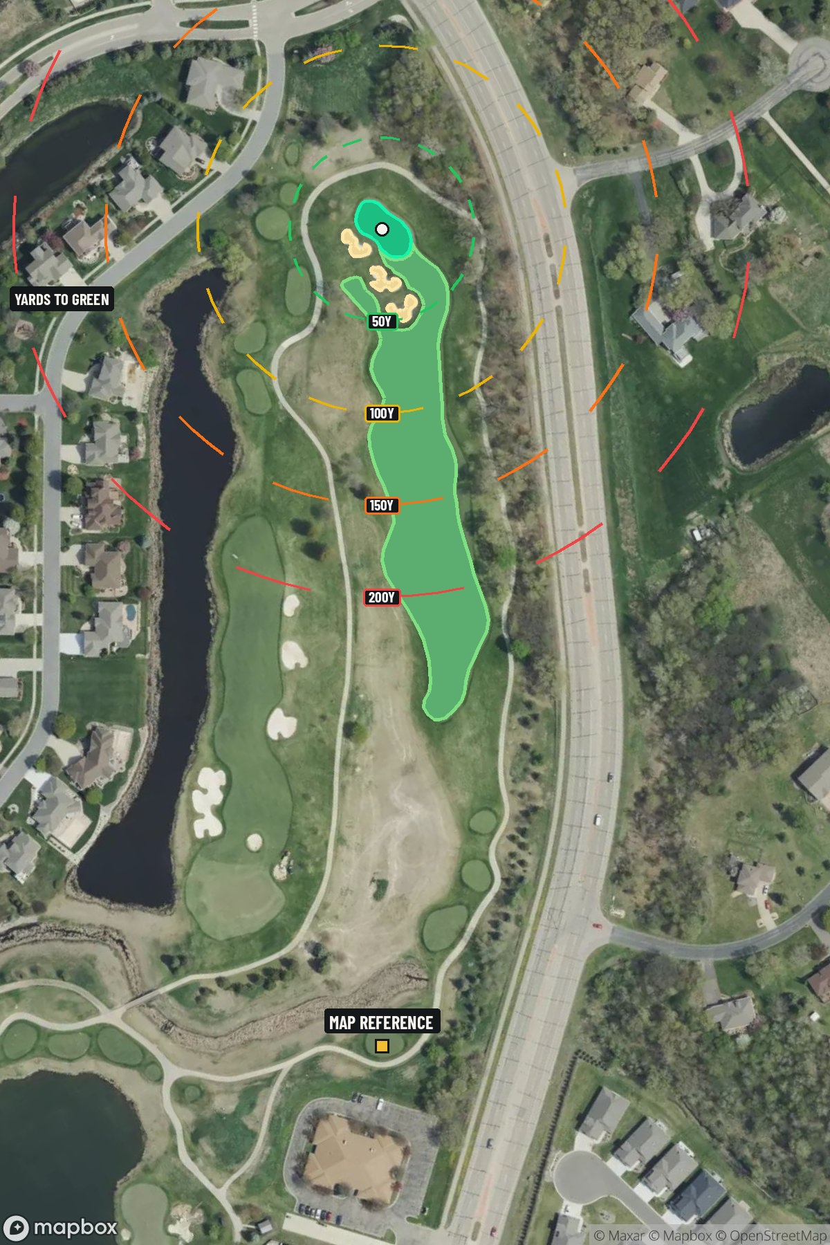 Hole 15 aerial at TPC Twin Cities