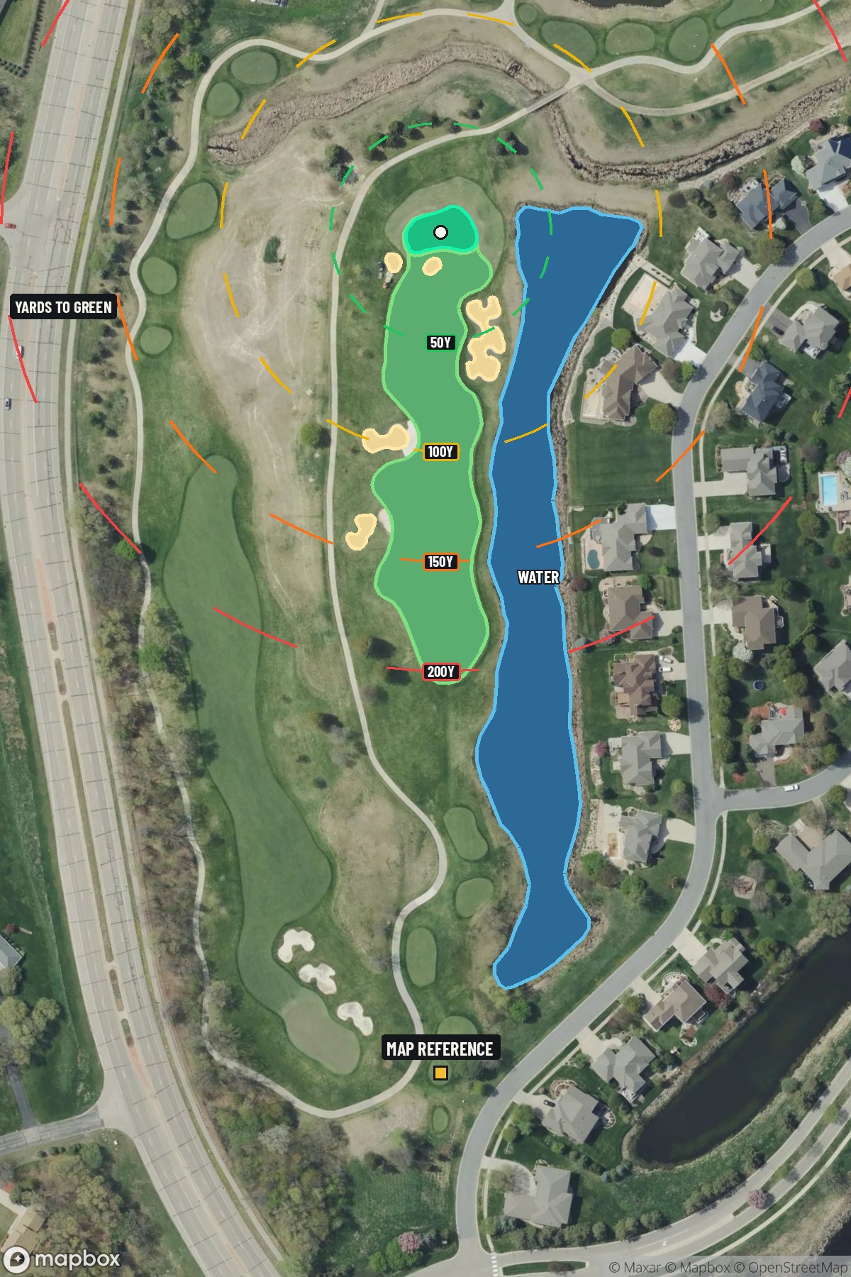 Hole 16 aerial at TPC Twin Cities