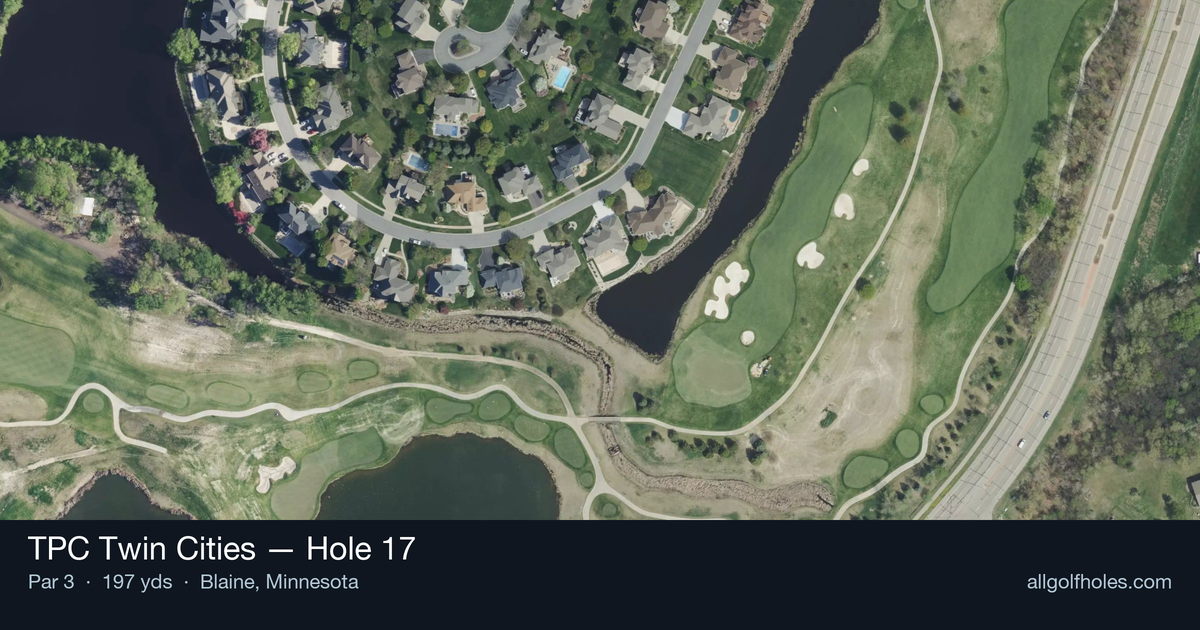 Hole 17 aerial at TPC Twin Cities