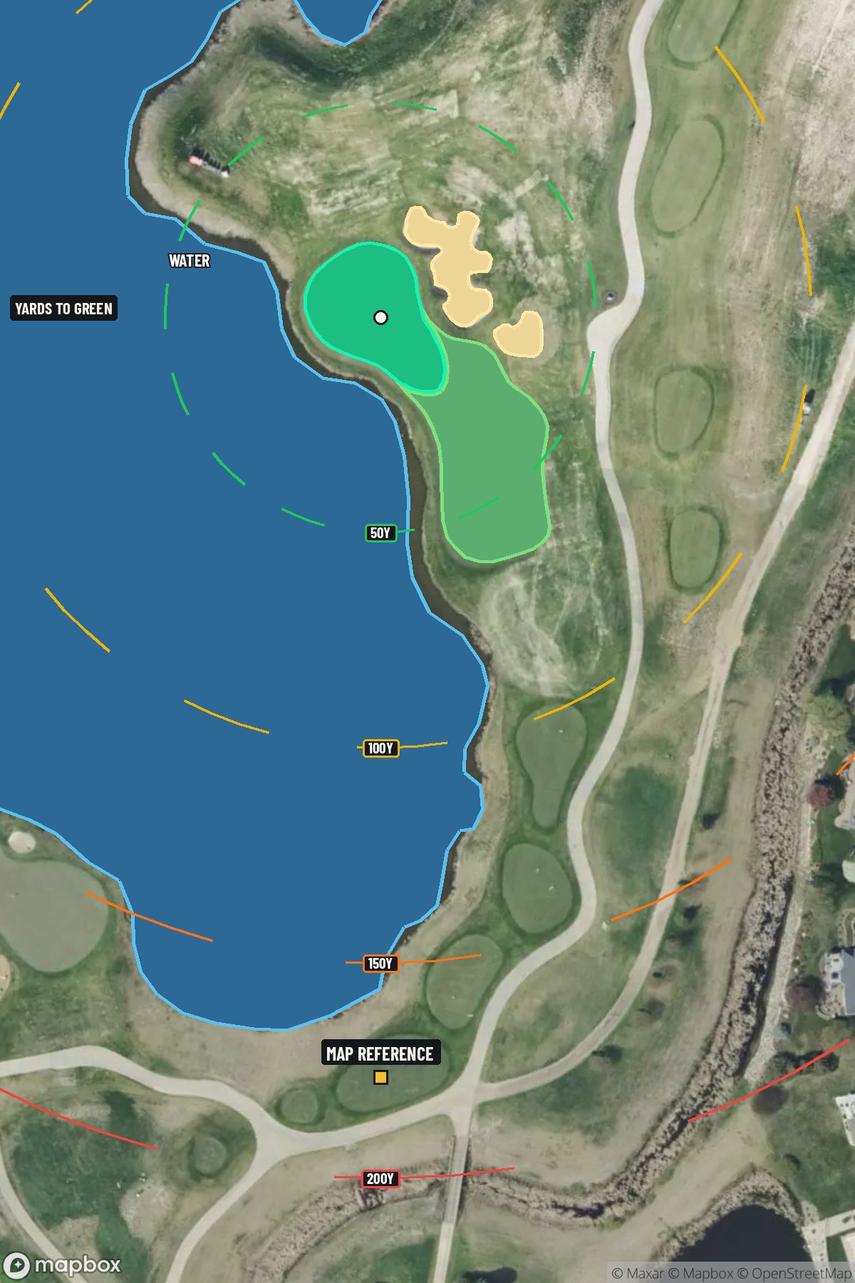 Hole 17 aerial at TPC Twin Cities