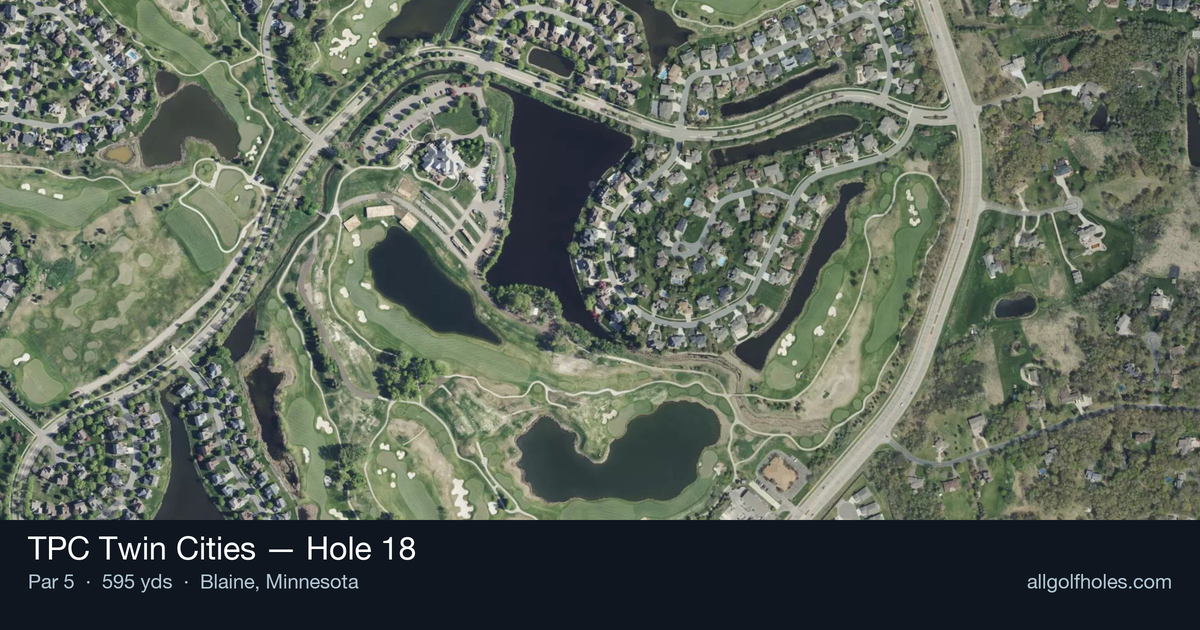 Hole 18 aerial at TPC Twin Cities