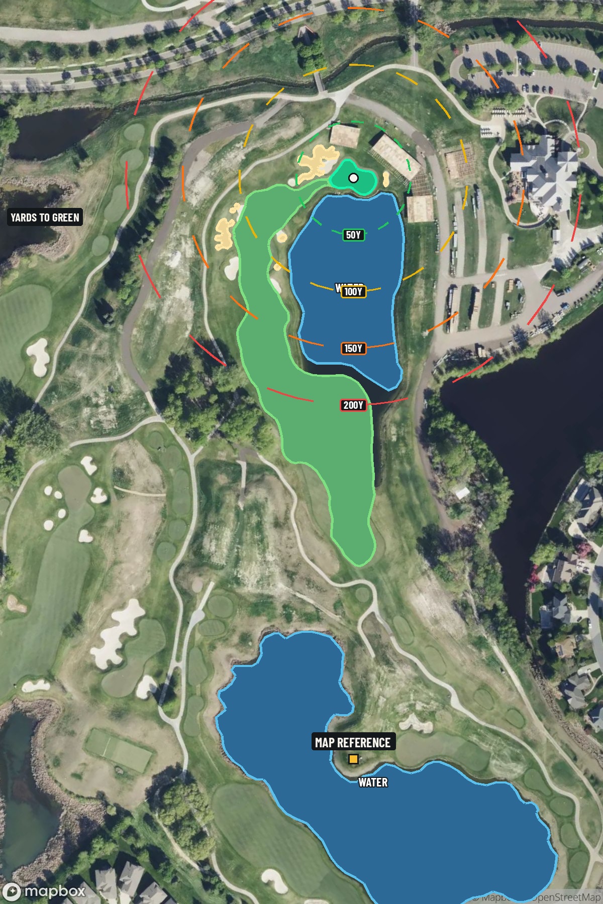 Hole 18 aerial at TPC Twin Cities