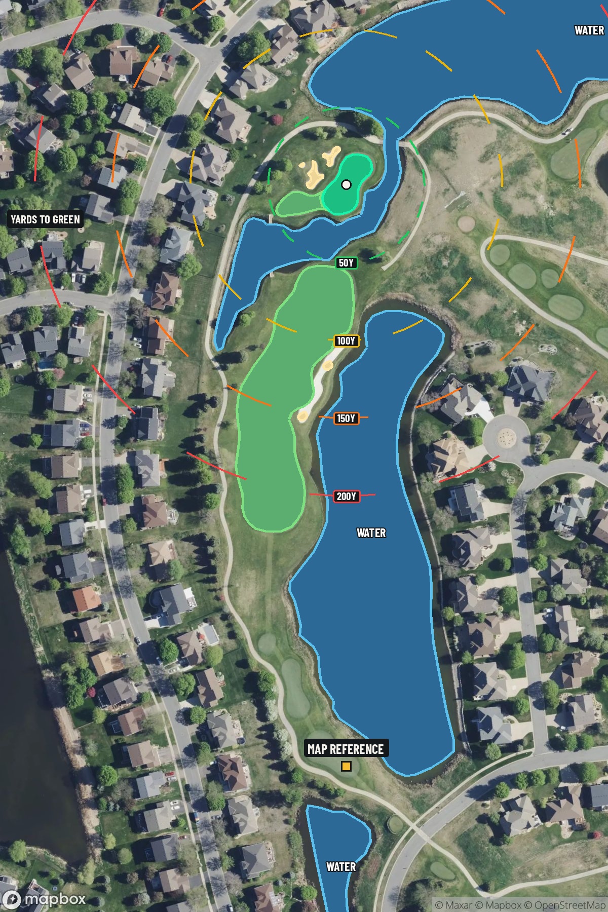 Hole 2 aerial at TPC Twin Cities