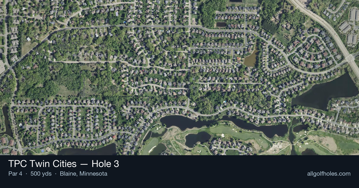 Hole 3 aerial at TPC Twin Cities
